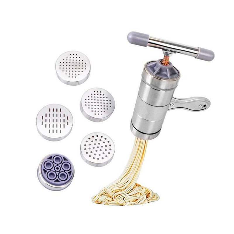 YUDONG Stainless Steel Noodle Maker,Manual Pasta Machine Stainless Steel Pasta Maker Pasta Press Noodle Machine, kitchen Aid Asseccories Pasta Tools - Image 1